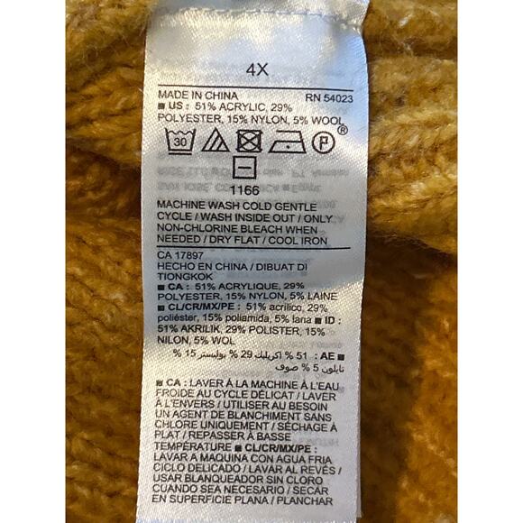 NWT Old Navy Plus Size Women's Gold Sweater Size 4X - Picture 5 of 7